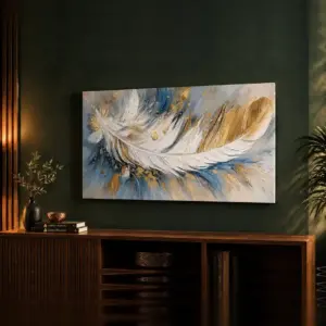 Golden Feather Frame FR090 لوحة الريشة الذهبية