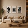 Minimalist Geo Triptych Frame Set FR015 لوحات الثلاثية الهندسية