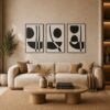 Monochrome Balance Frame Set FR010 لوحات تناغم الأقواس