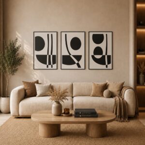 Monochrome Balance Frame Set FR010 لوحات تناغم الأقواس
