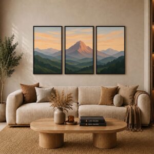 Mountain Glow Frame Set FR024 لوحات توهج الجبل