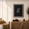 Noir Botanica Frame FR078 لوحة النباتات السوداء