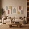 Terra Arch Triptych Frame Set FR014 لوحات ثلاثية الأقواس الأرضية
