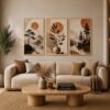 Terra Nature Triptych Frame Set FR020 لوحات الطبيعة الترابية