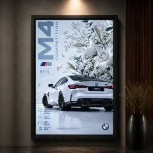 The White M4 Frame FR100 لوحة إم ٤ البيضاء