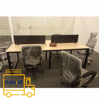 BEKAN Workstation for 4 Person Made of MDF Wood | Furvive